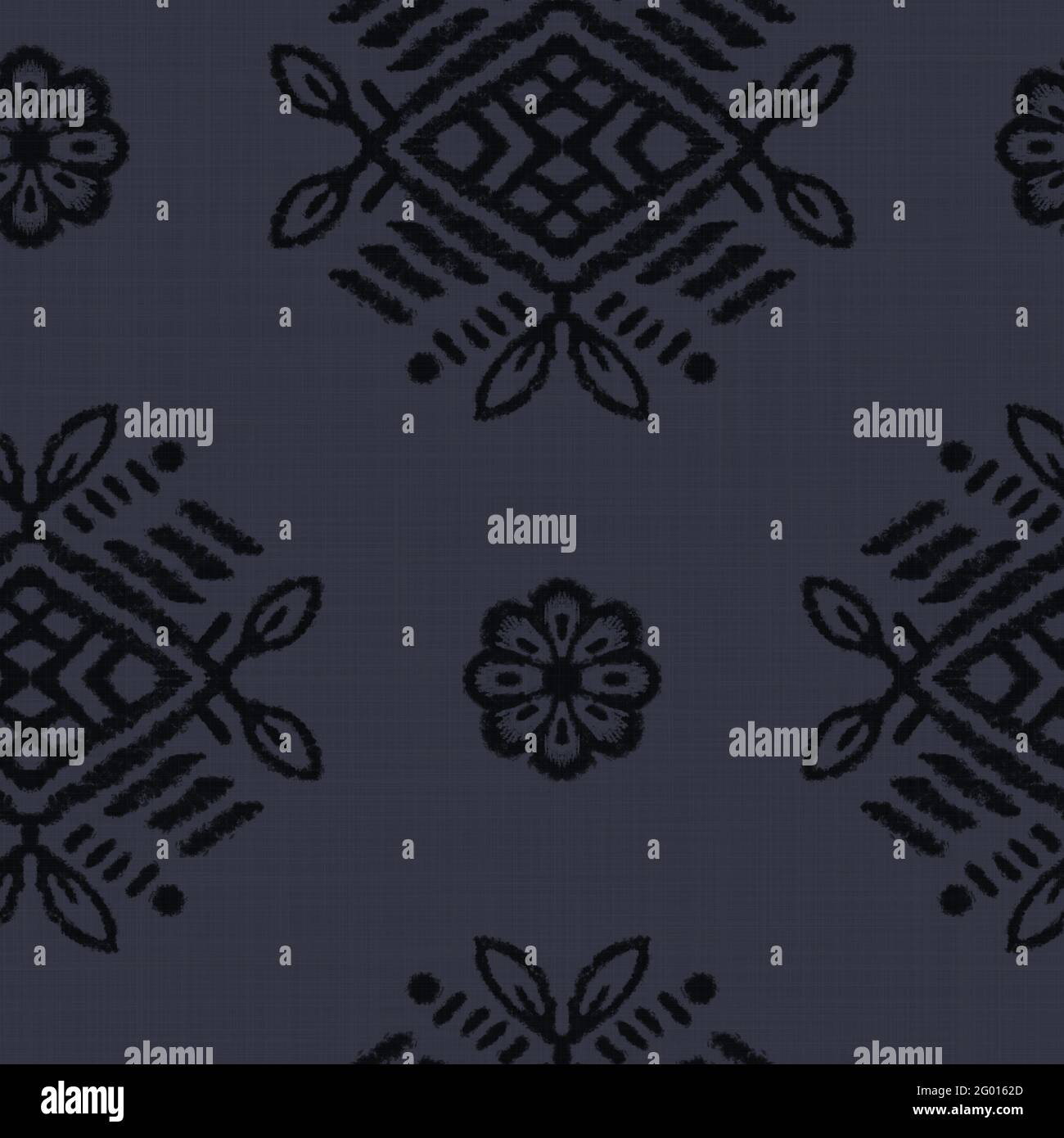 Seamless almost black ethnic rug motif pattern Stock Photo - Alamy