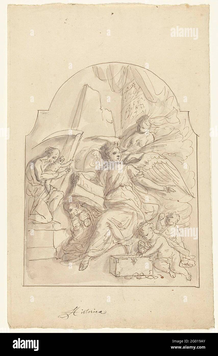 Allegory on history. Design for a painting Stock Photo - Alamy