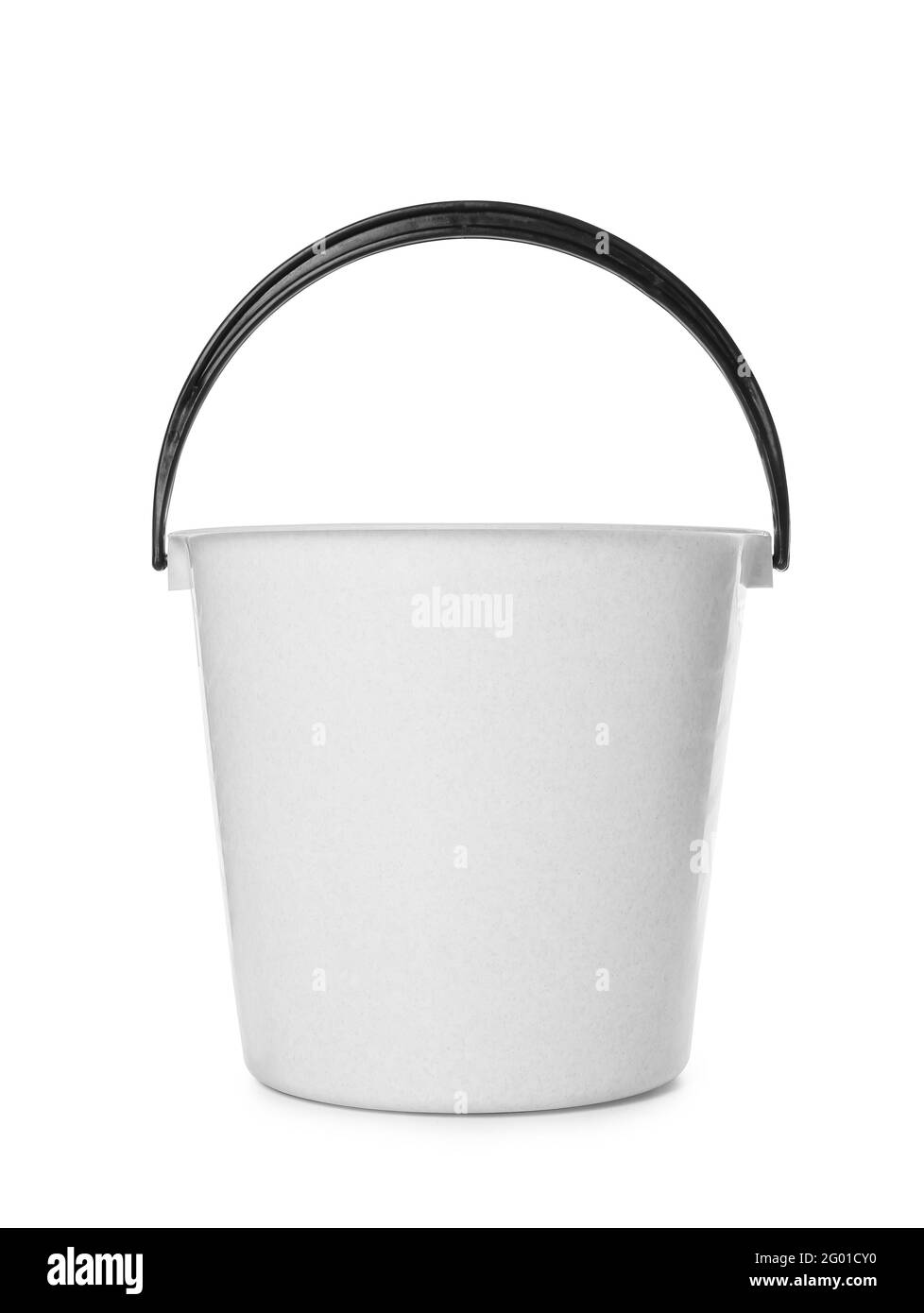 Plastic bucket on white background Stock Photo