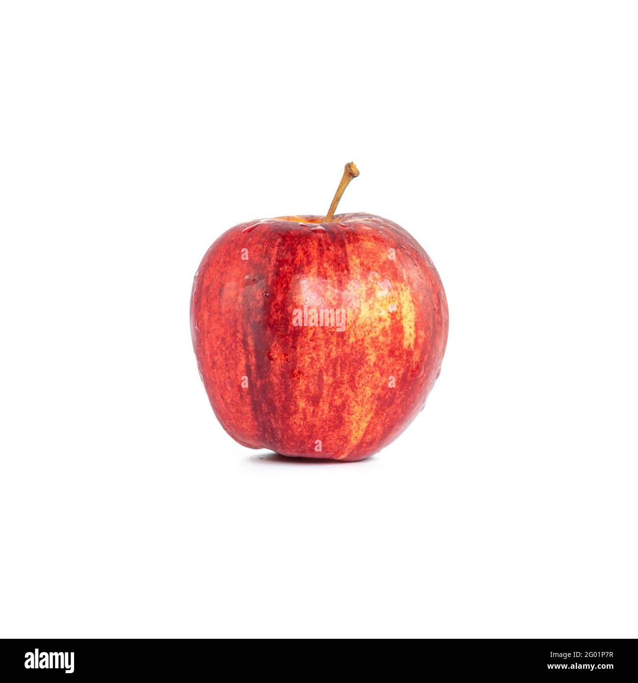 Single red apple isolated on white background Stock Photo