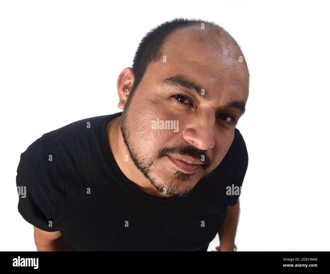 high angle view of a latin man looking at camera Stock Photo - Alamy