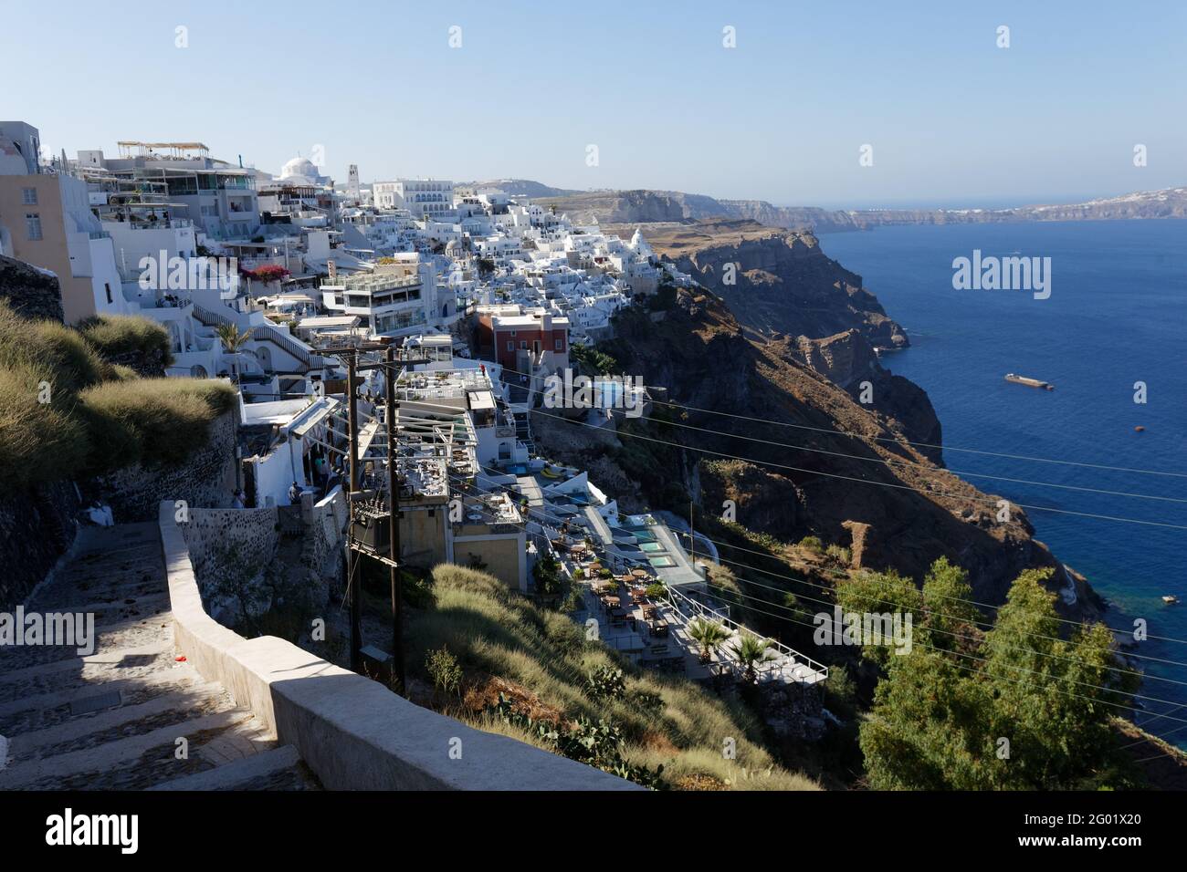 Thira Santorini - Greece Stock Photo