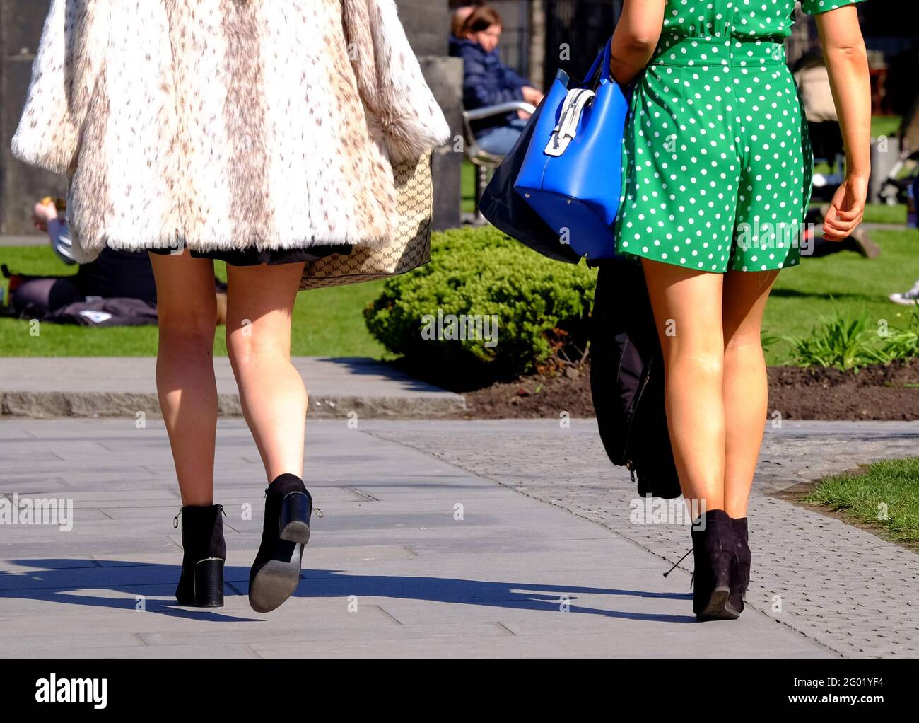 File photo dated 12/04/19 of women wearing short clothing. Scores of people reported being victims of upskirting last year, despite coronavirus restrictions limiting the amount of time people could spend outside their homes, figures show. Police figures show the majority of incidents involved young people, while other alleged victims were in their 60s. Issue date: Monday May 31, 2021. Stock Photo