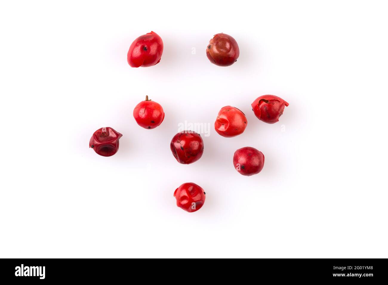 red peppercorns seeds isolated on white background Stock Photo Alamy