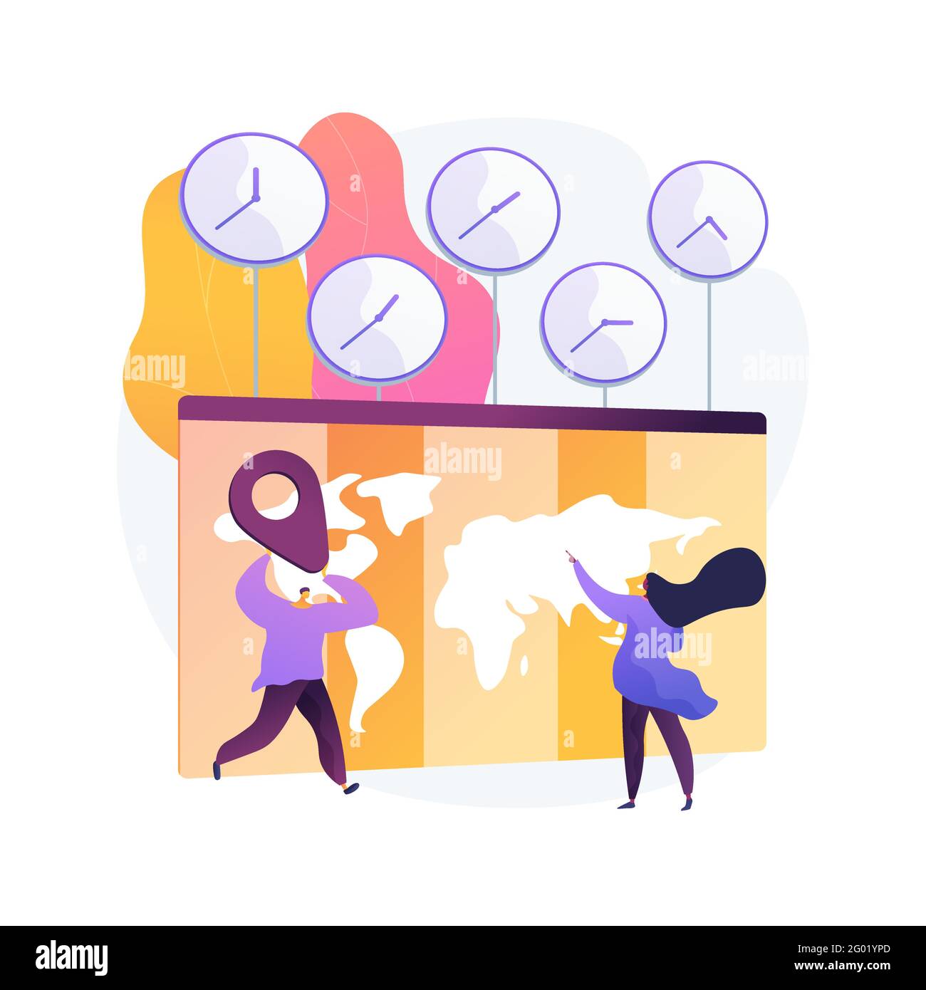 International Time Zones Map High Resolution Stock Photography and