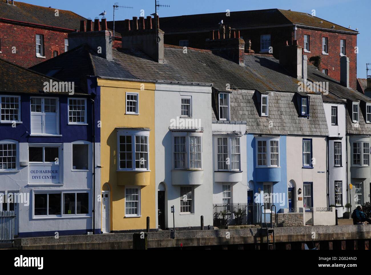 Houses by Weymouth harbour, Dorset, UK Stock Photo Alamy