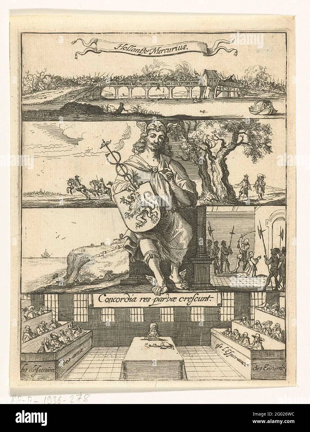Events from the year 1651; Title page for the Hollantse Mercury, part 2 ...