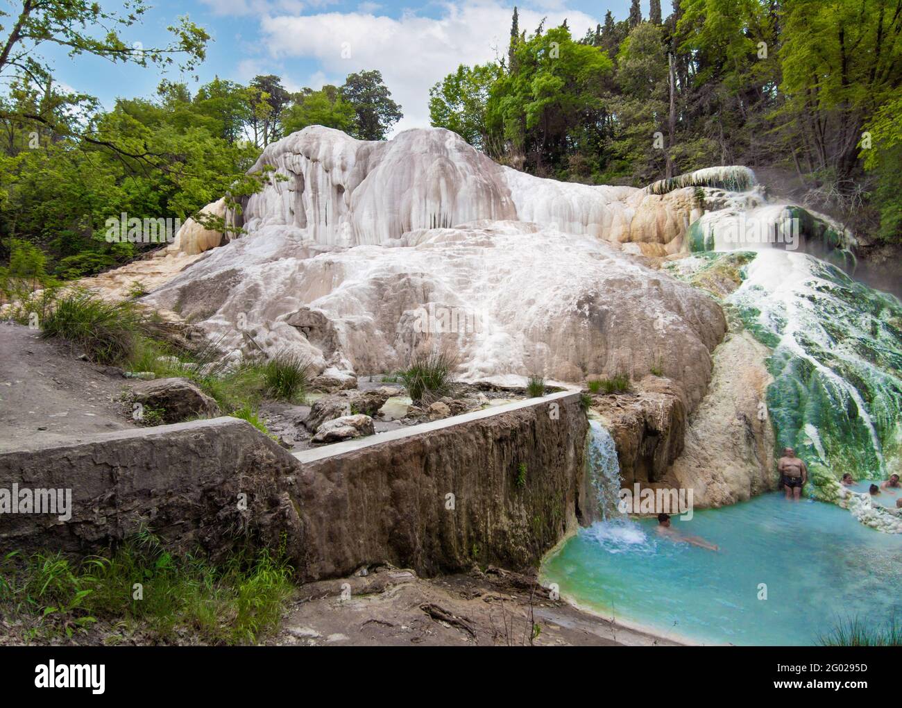 Bagni San Filippo (Italy) - In Tuscany region on Monte Amiata, it's a  public and wild small hot waterfall with white stone deposit named Balena  Bianca Stock Photo - Alamy