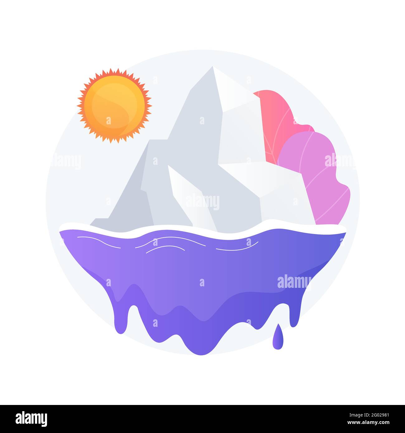 Melting Glaciers Abstract Concept Vector Illustration Polar Ice Caps Melting Mountain Glacier Disappearing Cause Raising Sea Level Global Warming Stock Vector Image Art Alamy