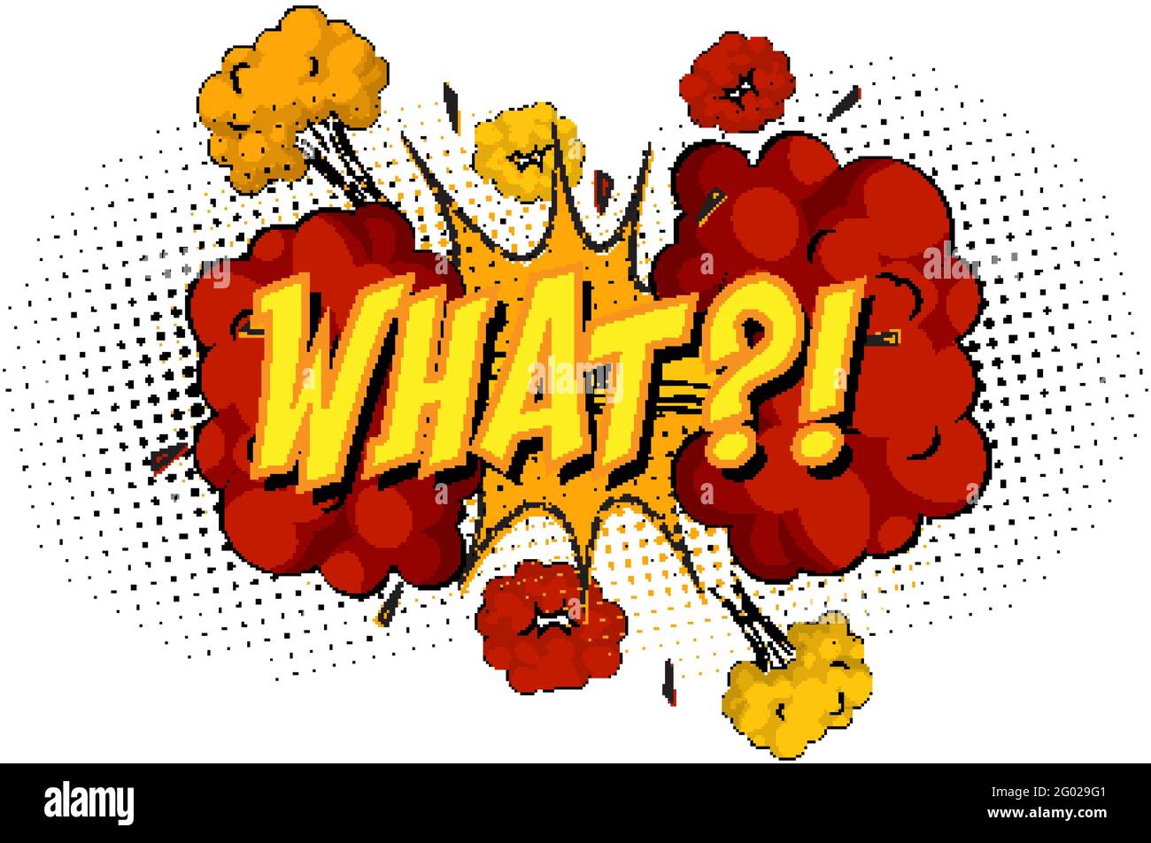  WHAT text on comic cloud explosion isolated on white background ...