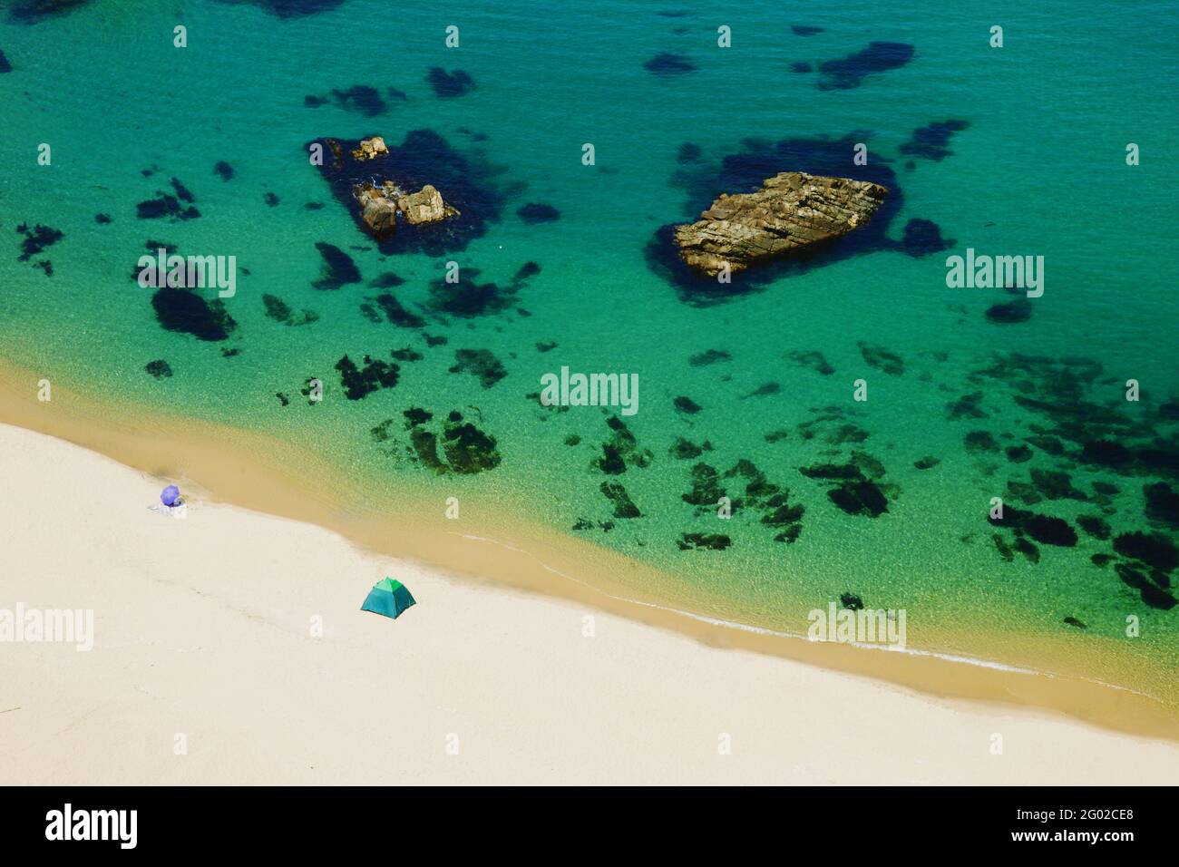 aerial view of summer beach Stock Photo - Alamy