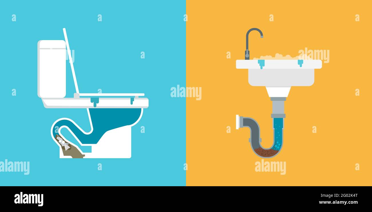 https://c8.alamy.com/comp/2G02K4T/clogged-toilet-and-sink-with-clog-obstructing-the-pipe-drain-problems-concept-2G02K4T.jpg
