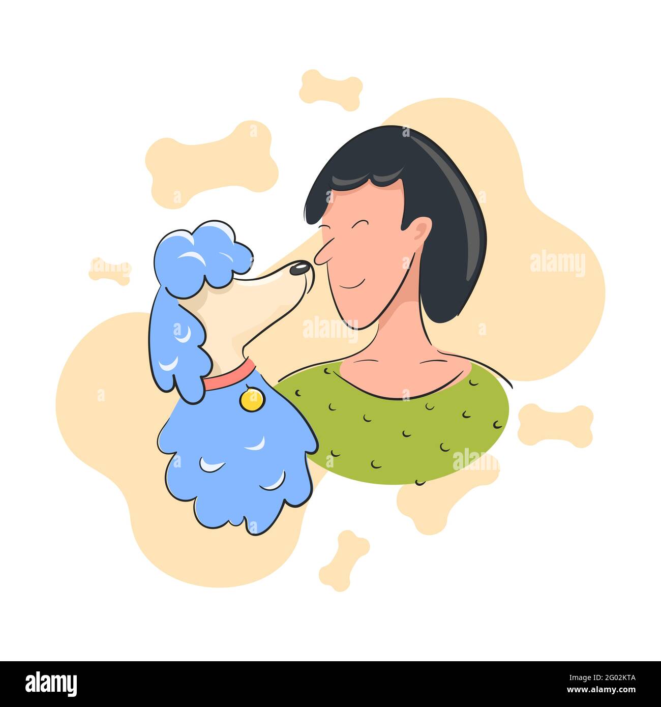 Domestic lifestyle portrait happy Stock Vector