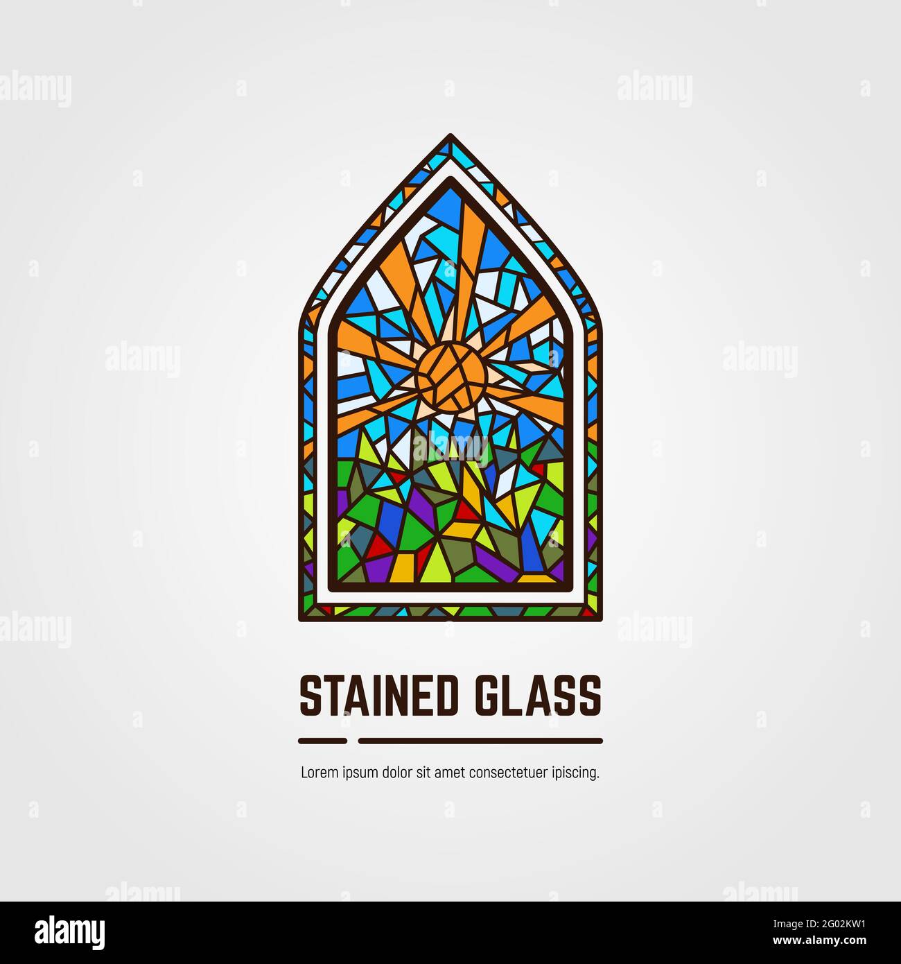 Stained glass line vector Stock Vector Image & Art Alamy