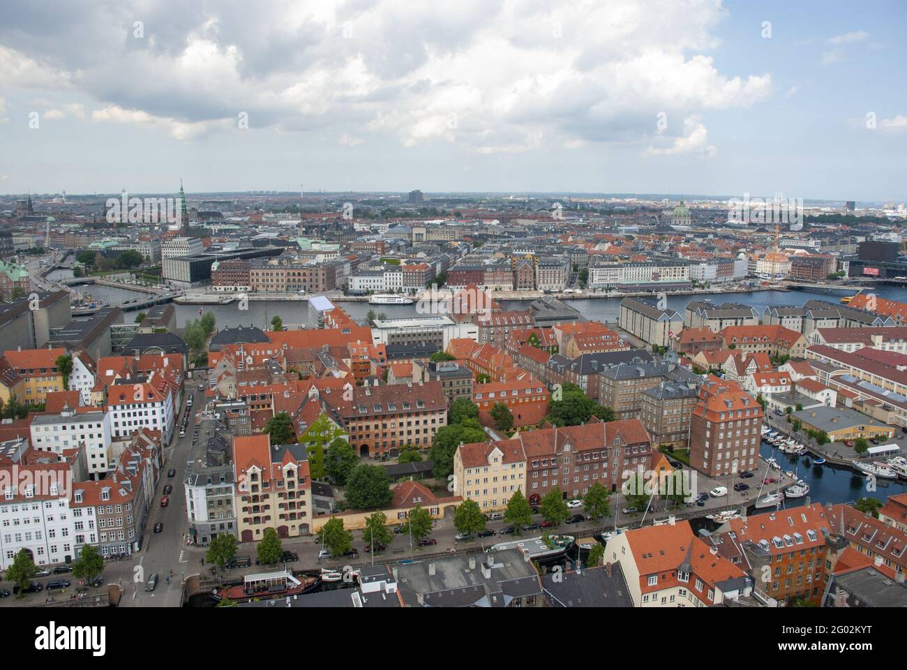 Aerial or drone view over the city Denmark Stock Photo - Alamy
