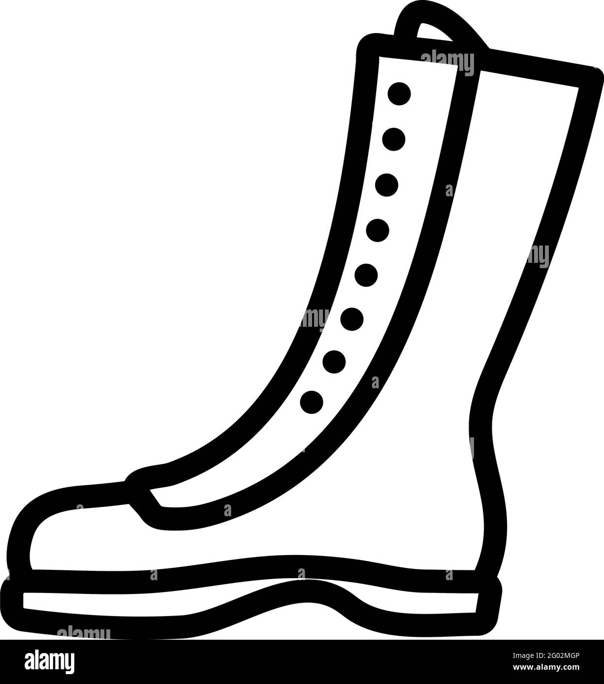 Icon Of Hiking Boot. Editable Bold Outline Design. Vector Illustration Stock Vector Image & Art