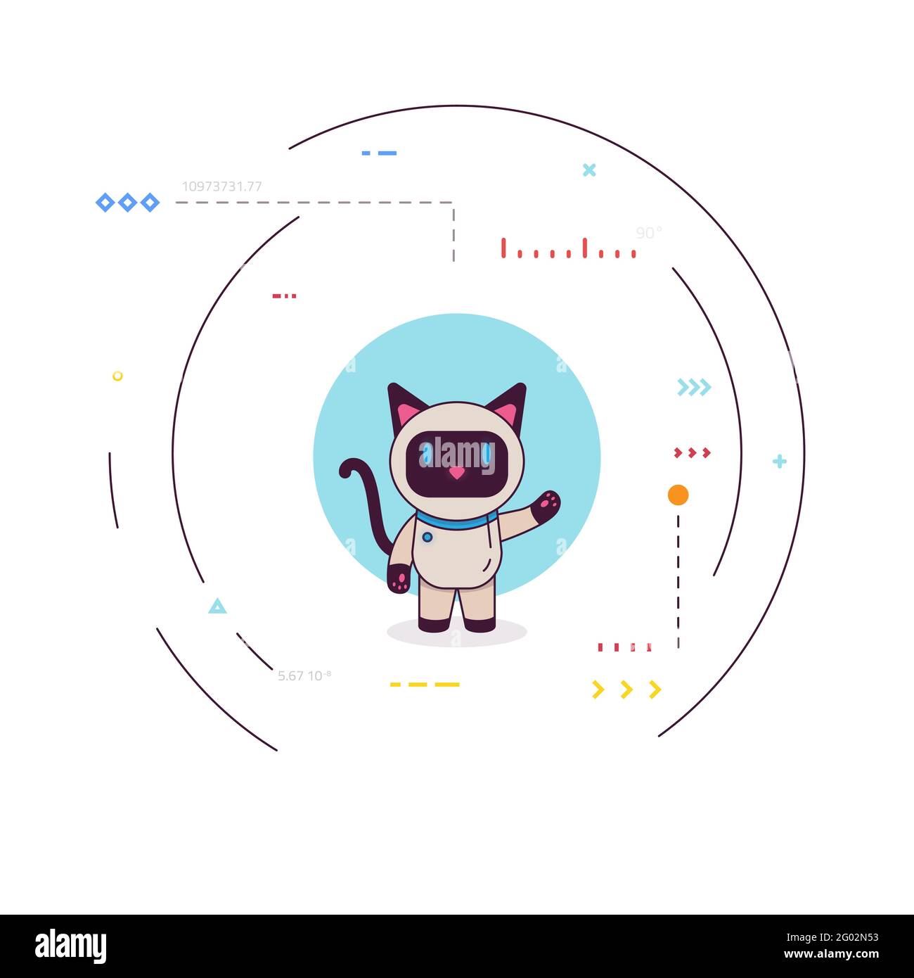 Robot cat presentation Stock Vector