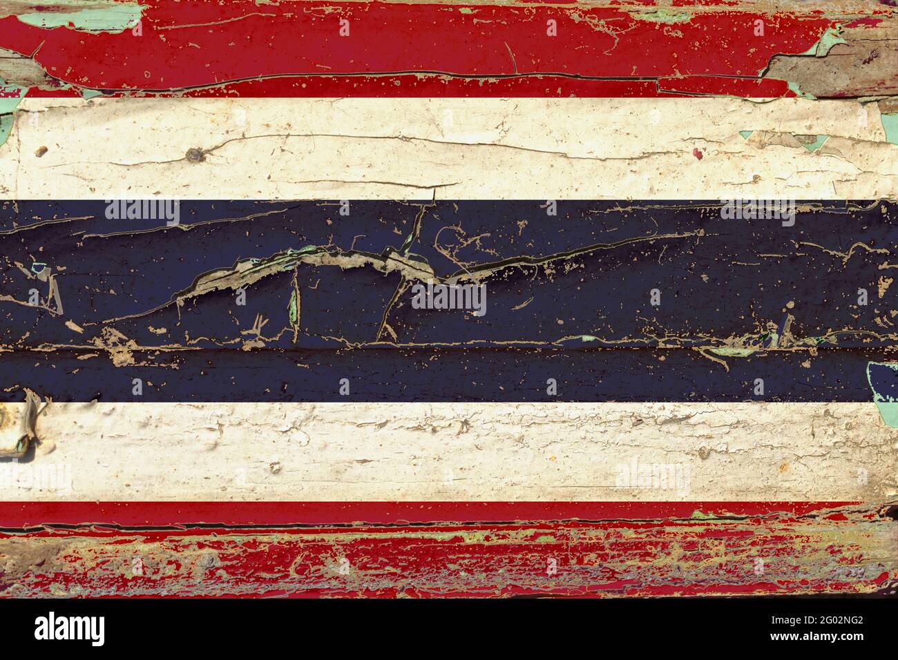 3D Flag of Thailand on a old wood wall background Stock Photo - Alamy