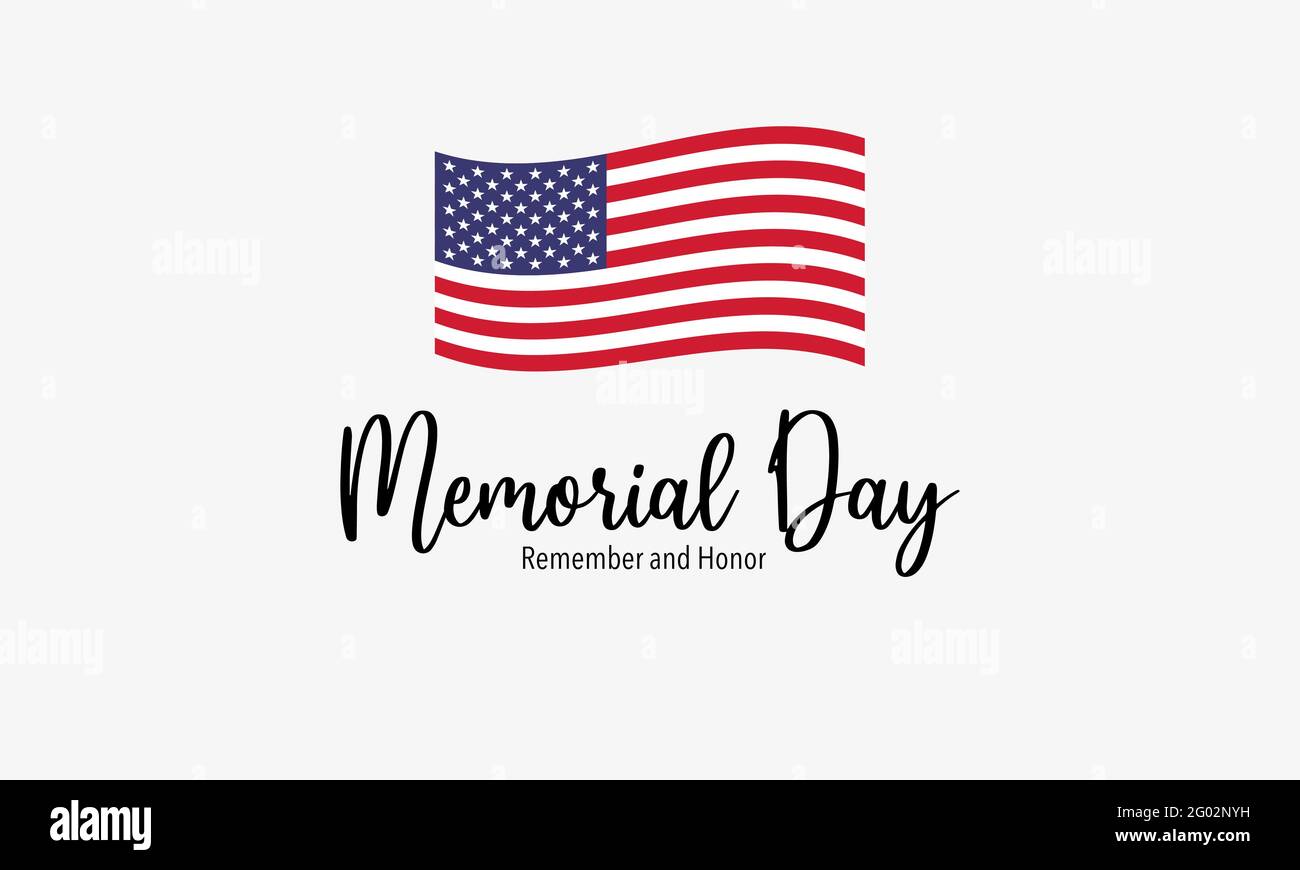 Memorial Day Remember and Honor Poster. Usa memorial day celebration. American national