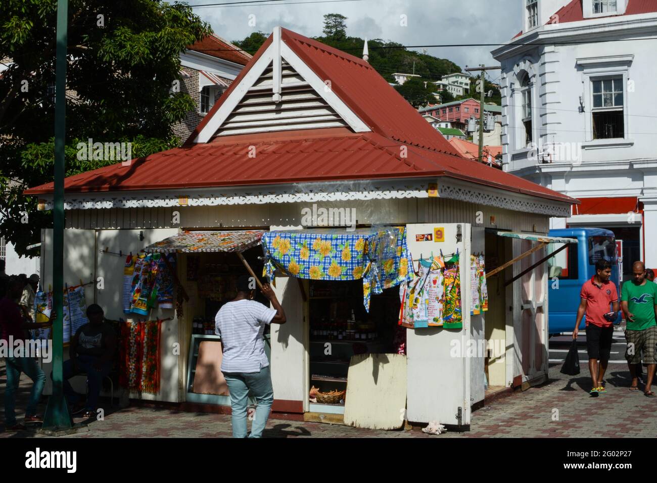 Clothes shop Carriacou Caribbean Island Stock Photo Alamy