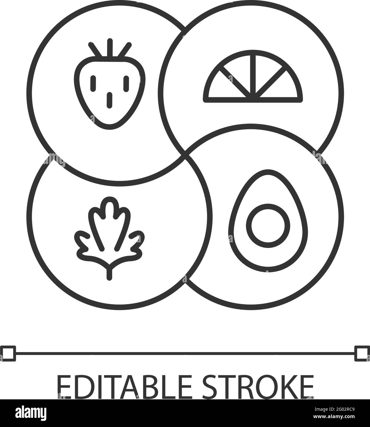 Sectional plate linear icon Stock Vector Image & Art - Alamy