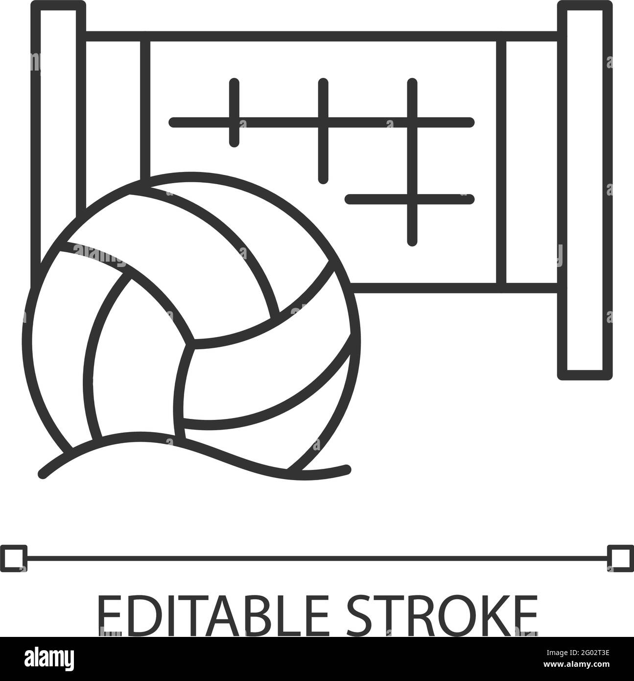 Beach volleyball linear icon Stock Vector Image & Art Alamy