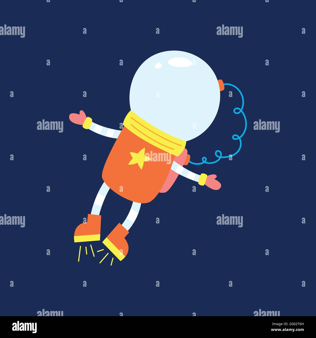 Astronaut in space suit floating in space Stock Vector Images - Alamy