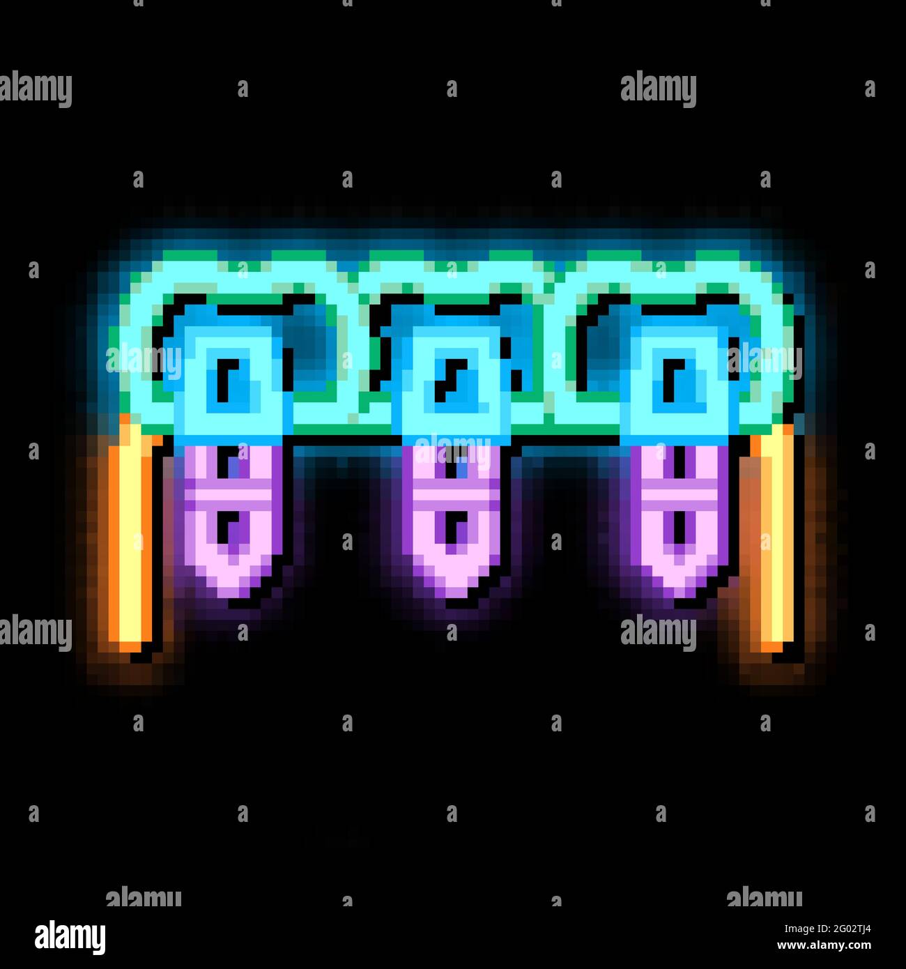 Dental Teeth Implants Biomaterial neon glow icon illustration Stock ...