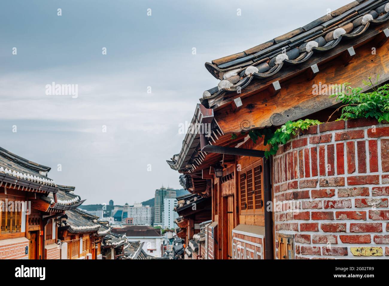 Bukchon Hanok Village, Korean traditional houses in Seoul, Korea Stock ...