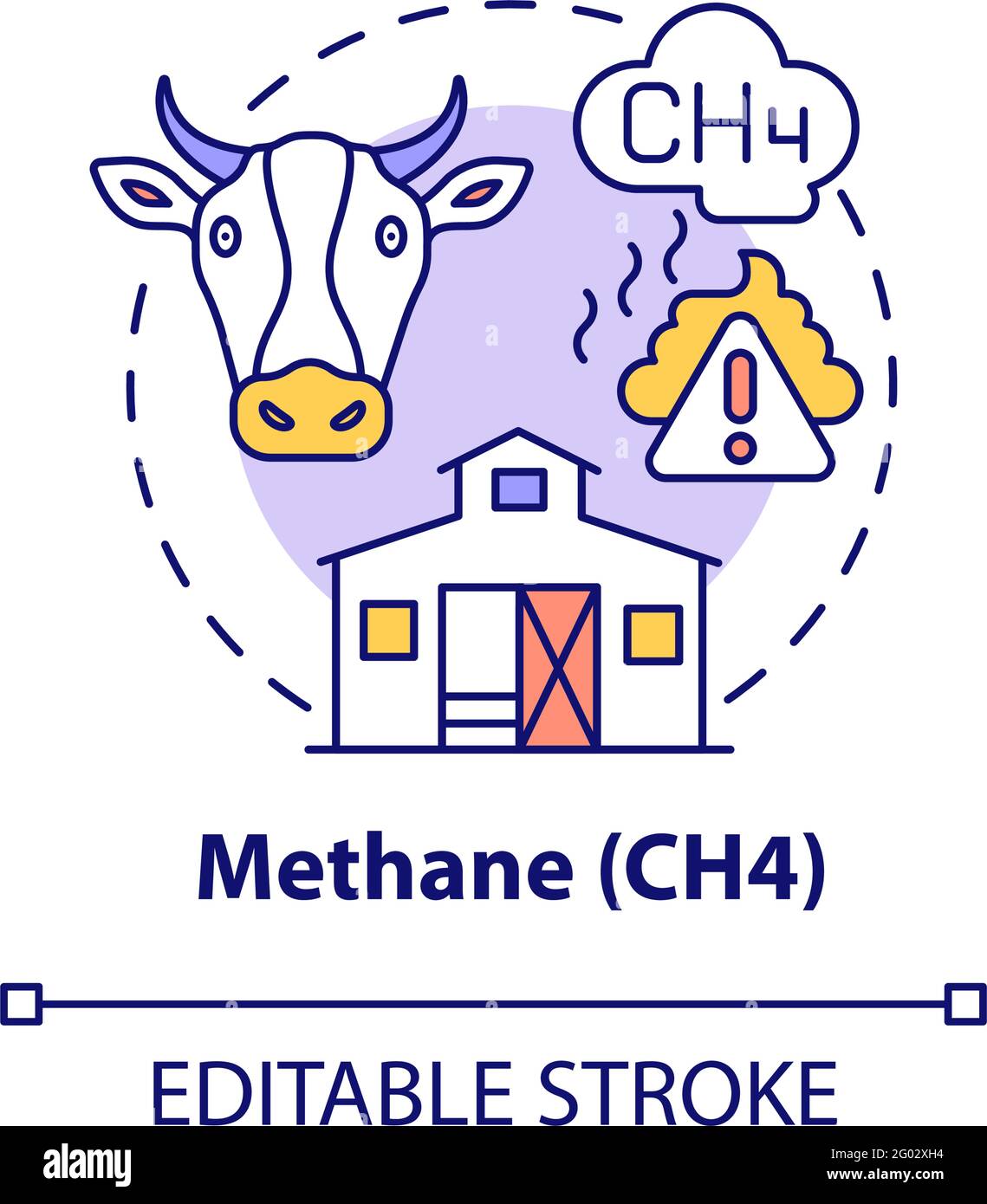 Methane concept icon Stock Vector Image & Art Alamy