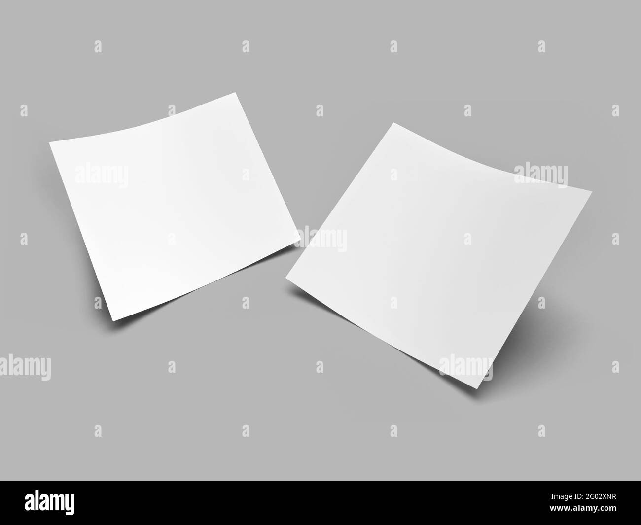 Bifold Flyer Paper 3D Illustration Mockup Scene on Isolated Background