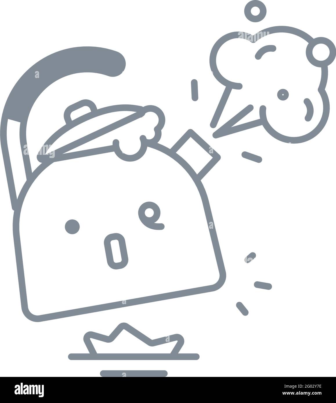 Water boiling in a kettle Stock Vector Images Alamy