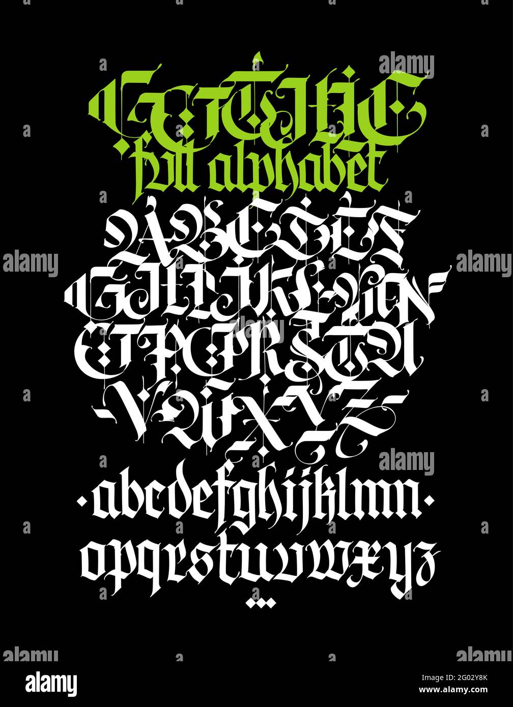 Gothic Calligraphy Letters