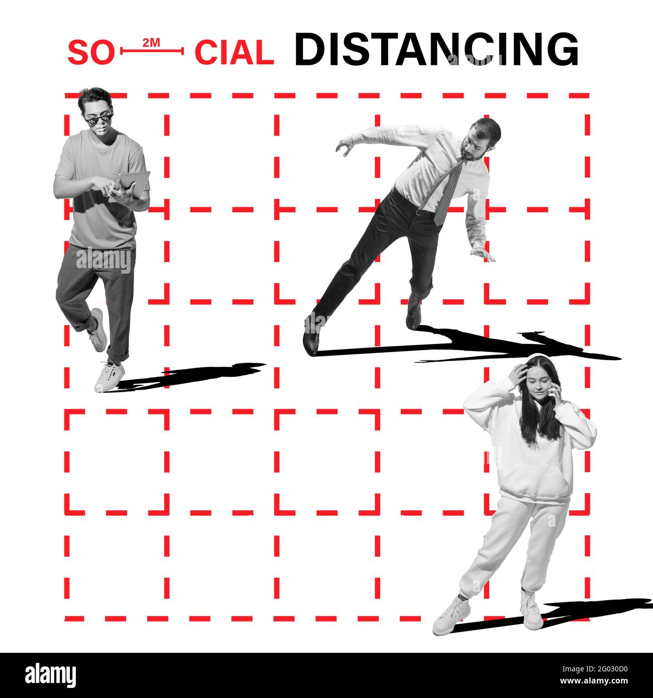 Concept of social distance during coronavirus wolrdwide pandemic ...