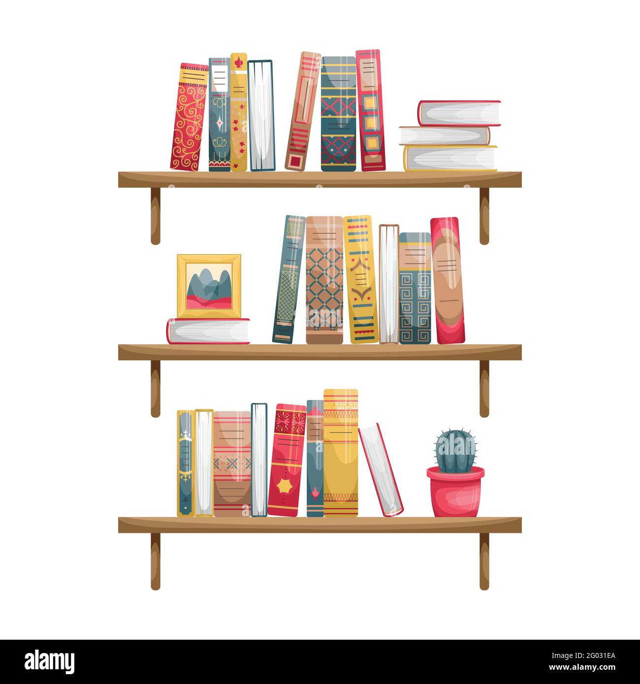Bookshelf illustration spines hires stock photography and images Alamy