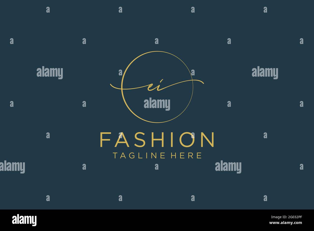 EI Feminine logo beauty monogram and elegant logo design, handwriting ...