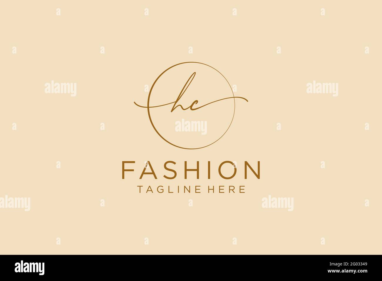 HC Feminine logo beauty monogram and elegant logo design, handwriting ...