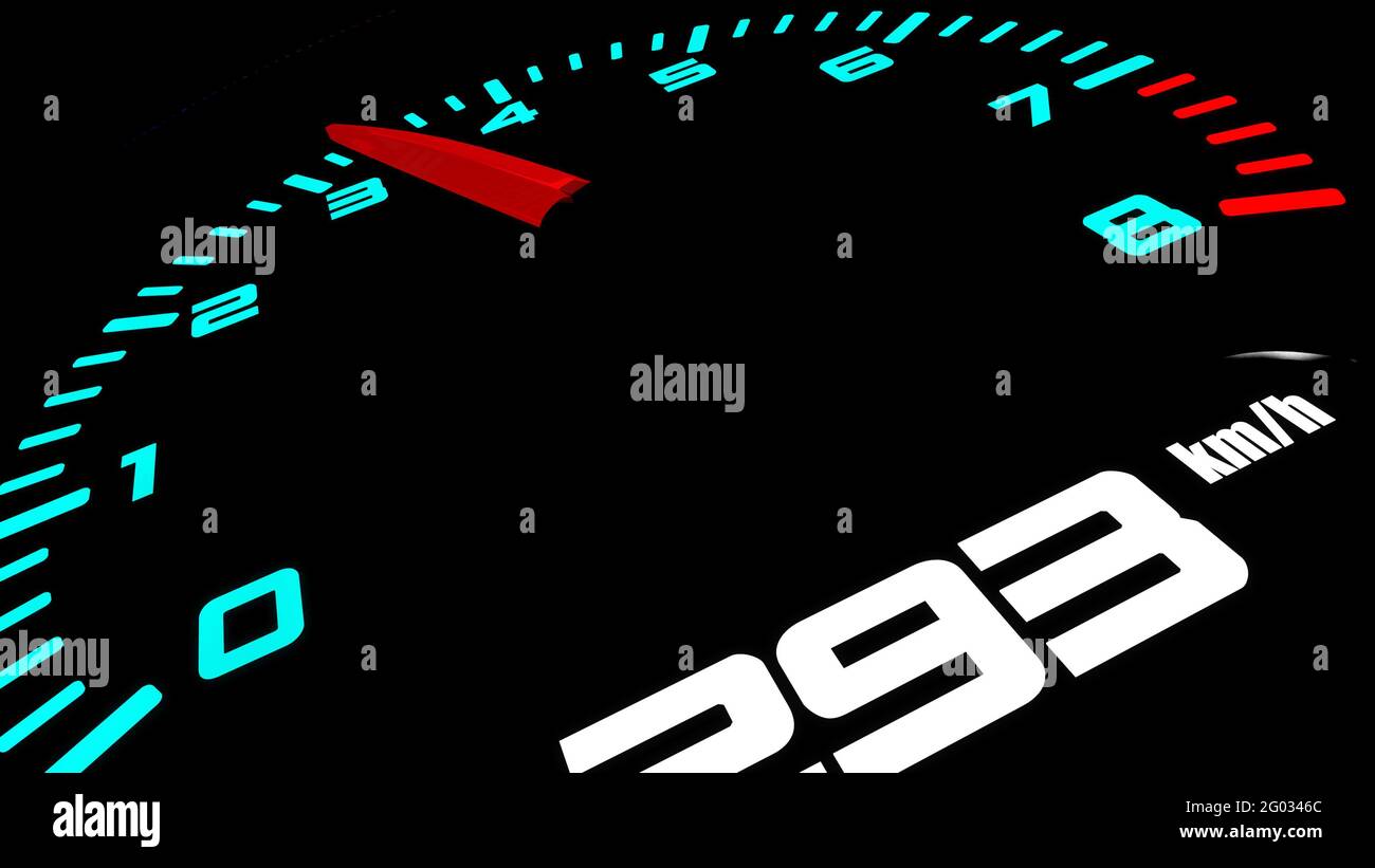 Racing Car Dashboard 3D Animation Stock Photo - Alamy