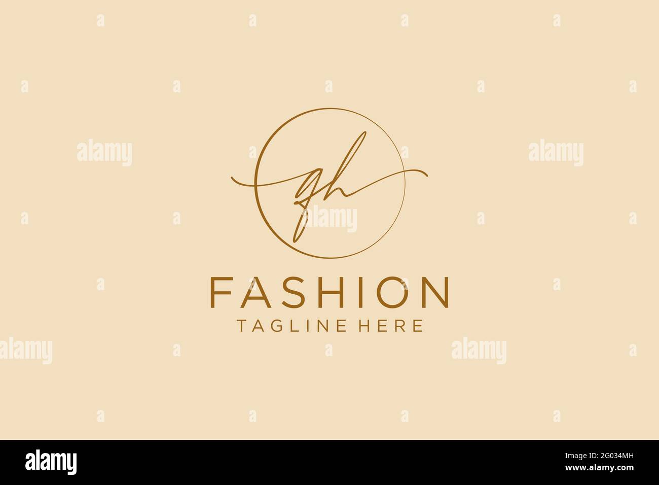 QH Feminine logo beauty monogram and elegant logo design, handwriting ...