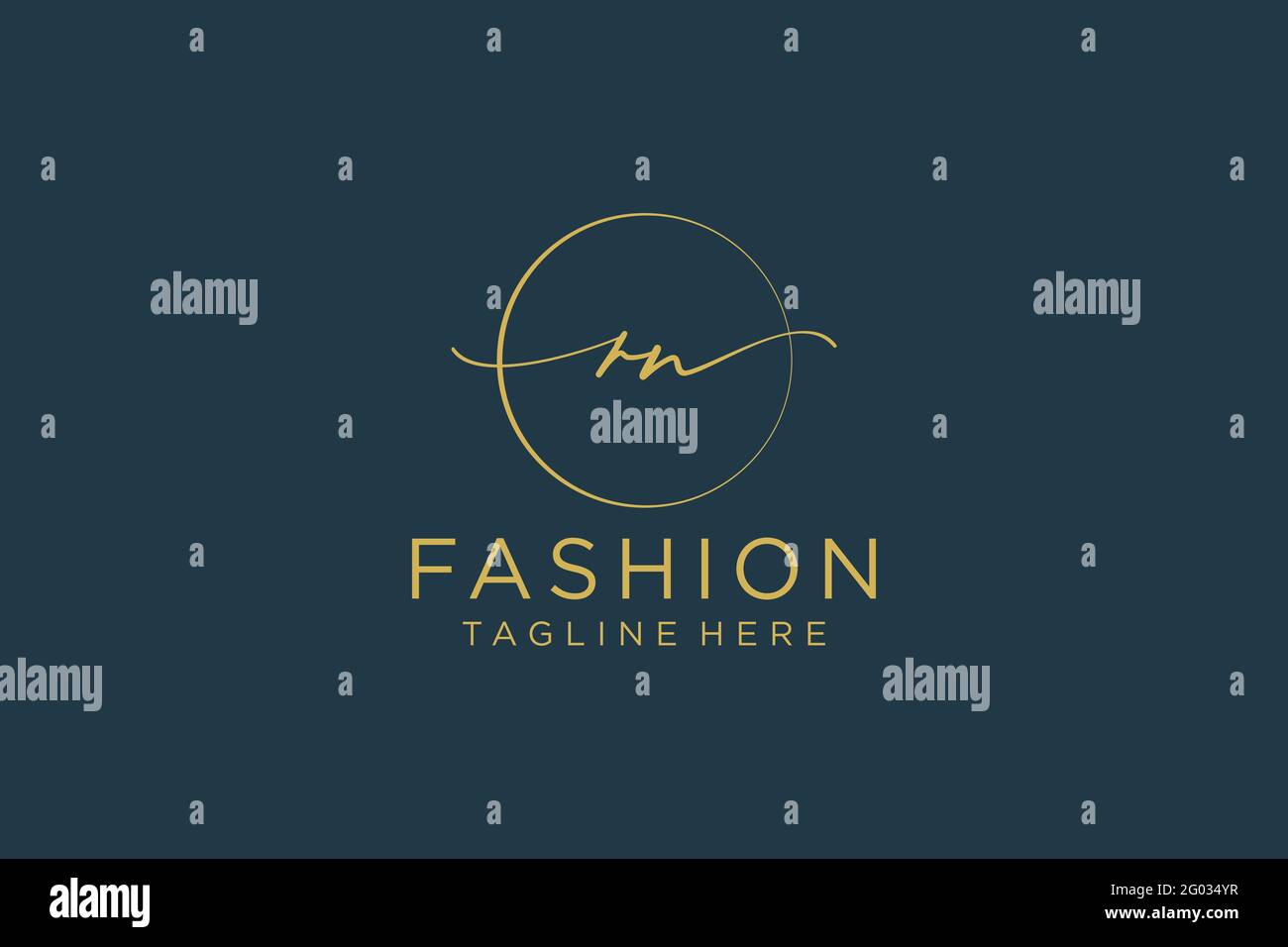 RN Feminine logo beauty monogram and elegant logo design, handwriting ...