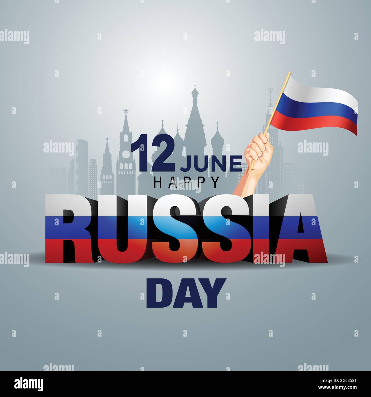 happy independence day Russia. vector illustration of Russian flag ...