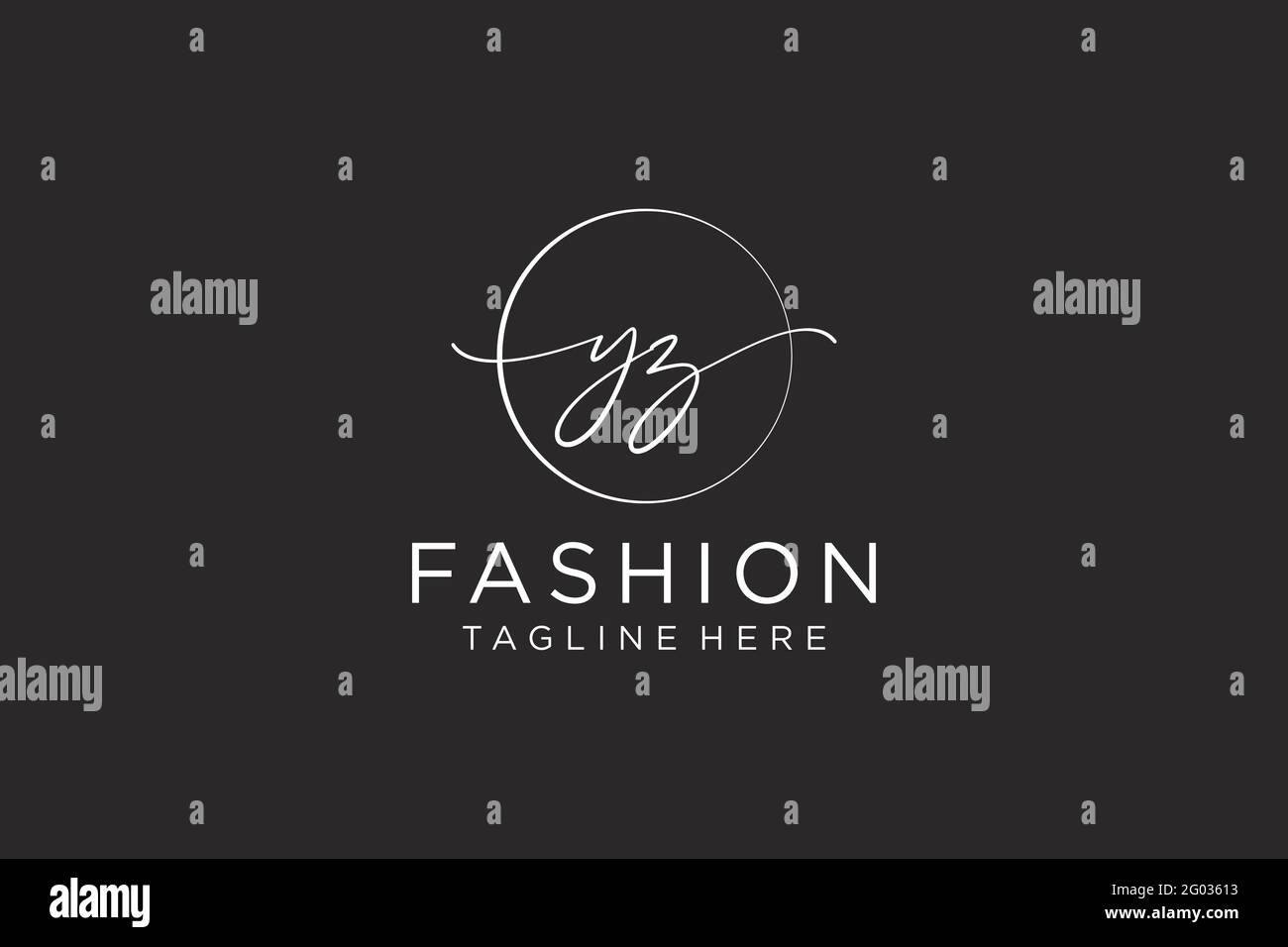 YZ Feminine logo beauty monogram and elegant logo design, handwriting ...