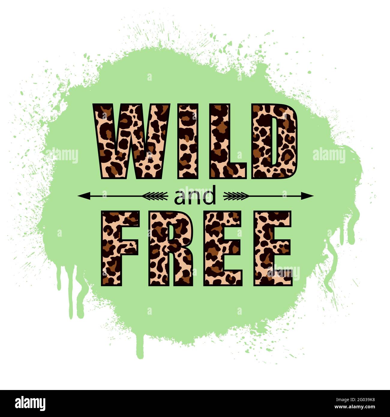 Wild and free. Stock Vector