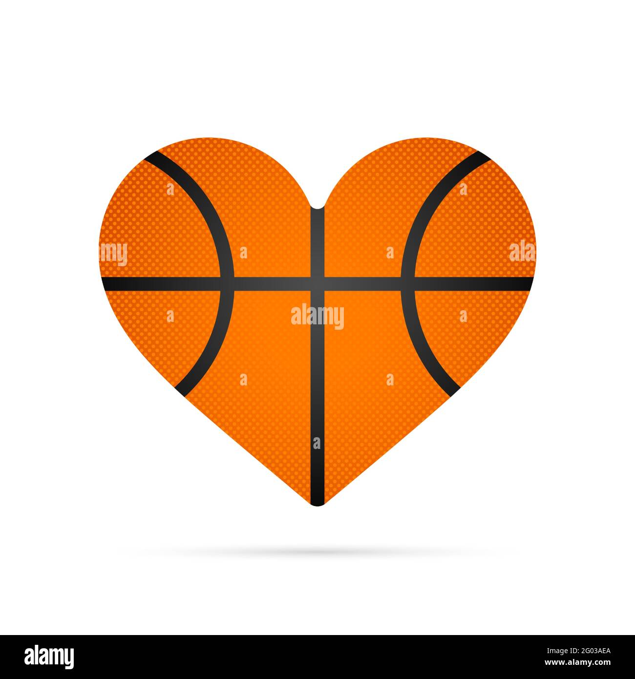 Heart Shaped Basketball T-shirt Design Vector Download