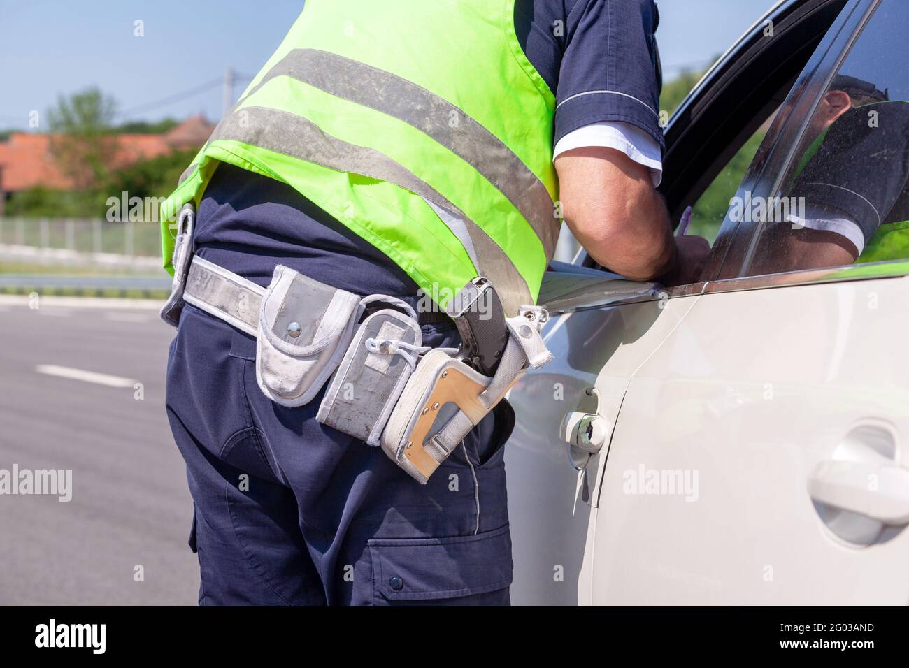 Police pull over car hires stock photography and images Alamy