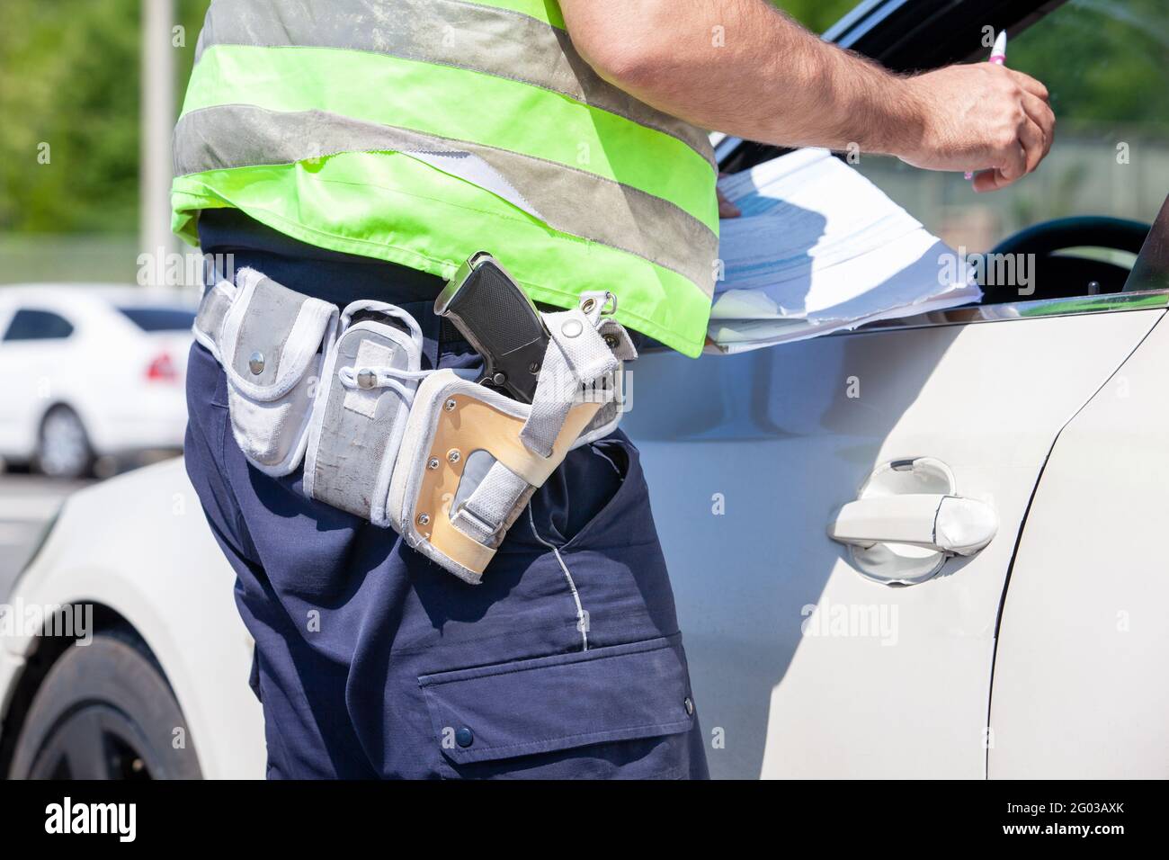 Police pull over car hires stock photography and images Alamy