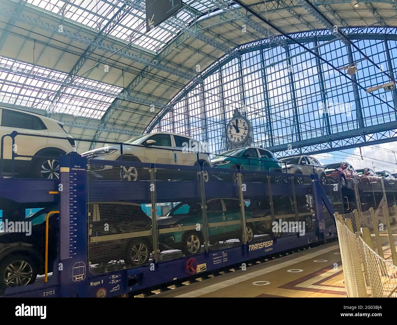 Bordeaux, France, Train Station, Side view of Train transporting German