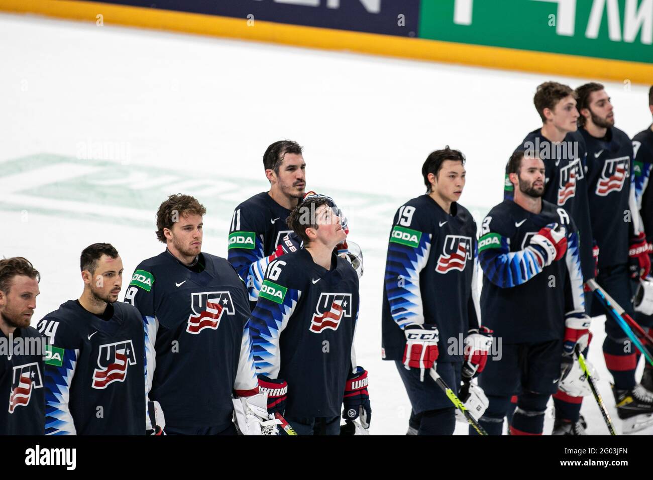 Arena Riga Riga Latvia 31 May 21 Team Usa National Anthem During World Championship 21 Usa Vs Germany Ice Hockey Photo Andrea Re Lm Stock Photo Alamy Arena Riga Riga Latvia 31 May 21 Team Usa National Anthem During World Championship 21 Usa Vs Germany Ice Hockey Photo Andrea Re Lm Stock Photo Alamy