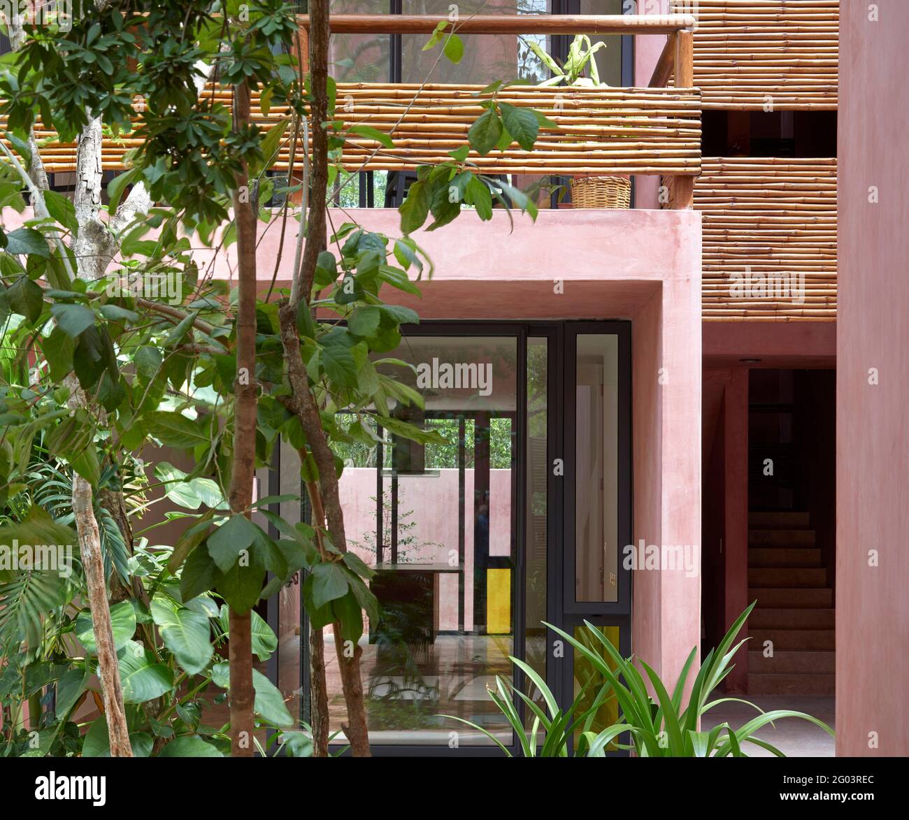 Apartment facades. Tulum Apartments, Tulum, Mexico. Architect Reyes Rios + Larrain Studio