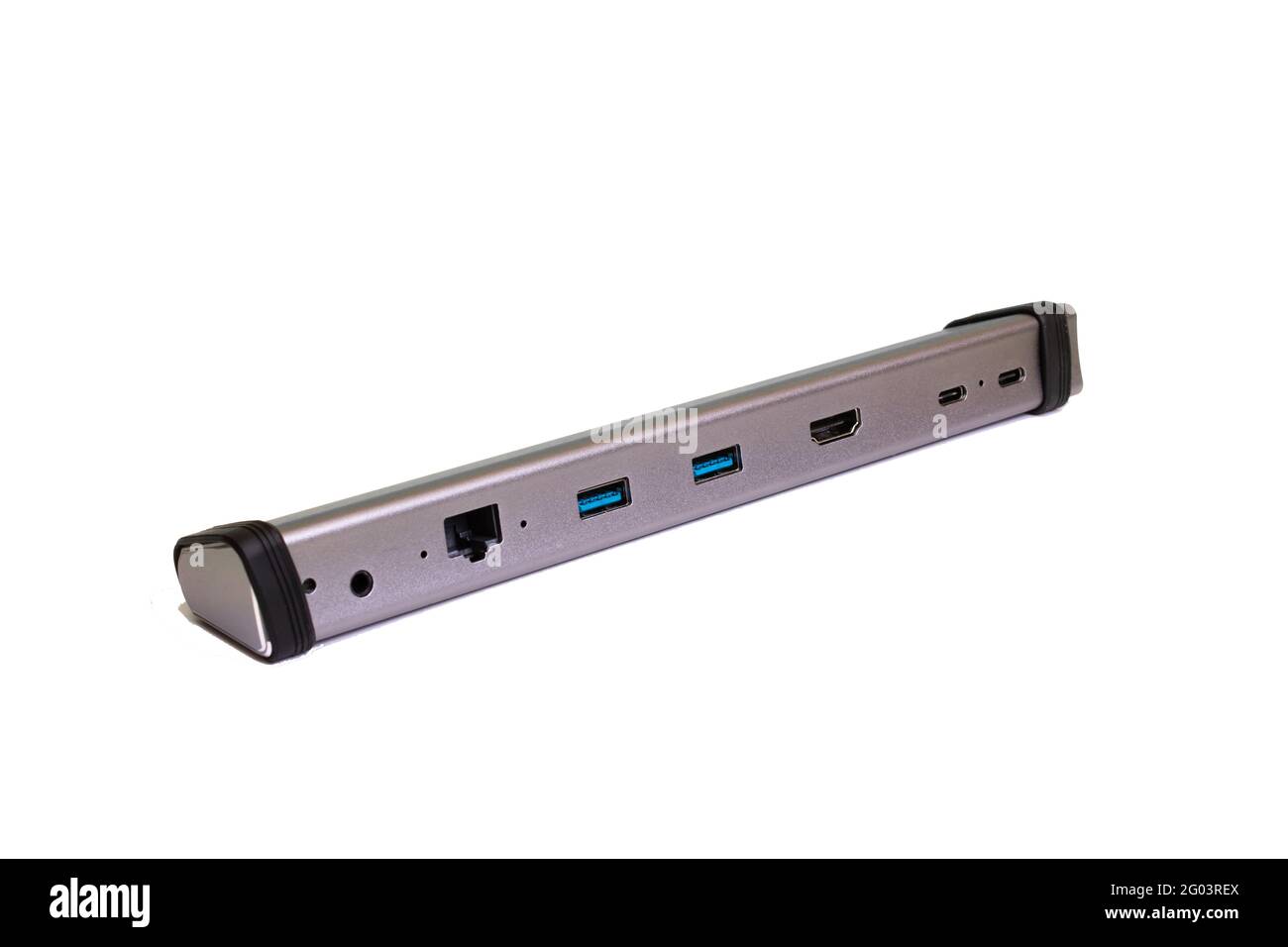 Docking station with different connectors isolated on a white